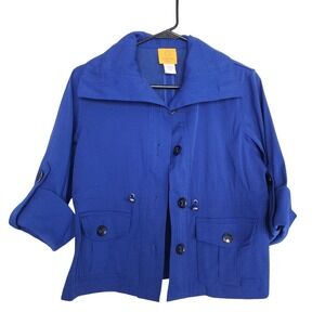 Ruby rd petite Womens‎ Blue Weather Resistant Pea Coat Size 6P